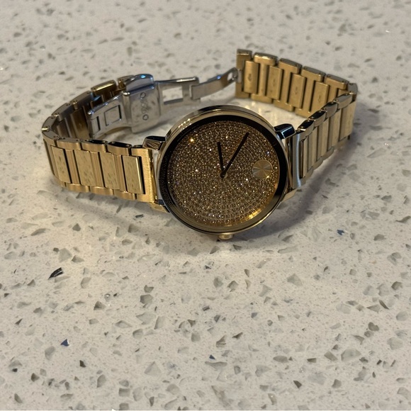 Movado Gold Watch Elegant Accessory - Picture 2 of 4
